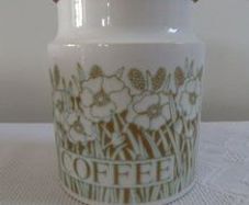 Hornsea Fleur Pattern Coffee Jar / Caddy