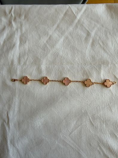 Rose pink MOP clover bracelet