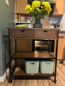 scandinavian serving  cart