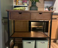 scandinavian serving  cart