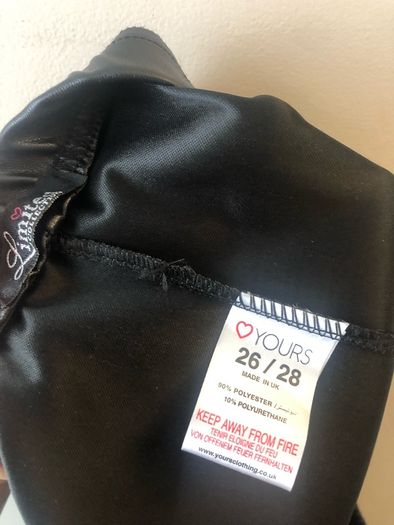 Yours leather effect trousers (size 26/28)