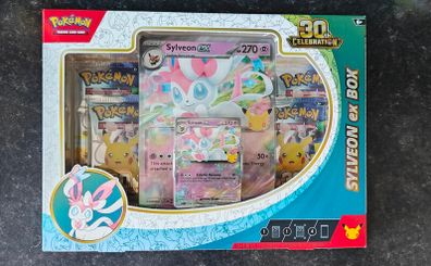 FREE Tracked Shipping. Pokemon 30th Celebration Sylveon EX Box