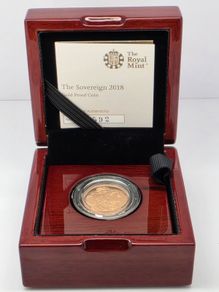 United Kingdom 2018 Gold Proof Sovereign in Original Royal Mint Holder with COA