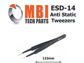 ESD Safe Anti-Static Stainless Steel Tweezers Electronic Repair Precision Tools ESD-14