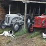 Vintage Tractor scene tin sign Image 3