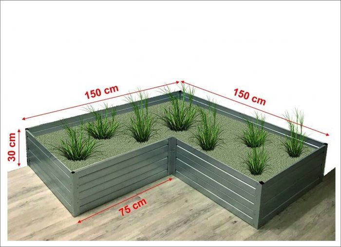 Raised beds Galvanised steel L shape
