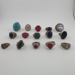Antique Treasure Jewellery Lot 15 Traditional Brass Statement Rings