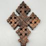 Ethiopian-Style Hand Cross Wooden Carved Orthodox Coptic Christian Blessing Image 3