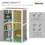 NEW SALE Fir Wood Garden Shed Outdoor Tool Storage w/ 2 Shelves Latched Doors 115x75cm Image 5