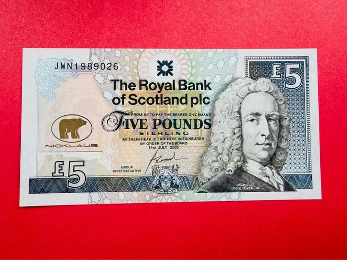 Scotland  5 Pounds  2005 Pick 365  Commemorative Issue  ( JACK  NICKLAUS )  ( Uncirculated )