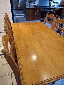 Dining table and chairs