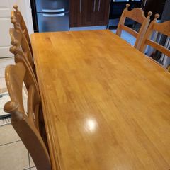 Dining table and chairs