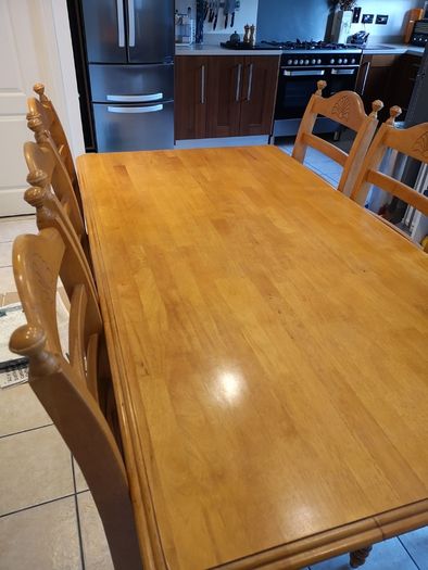Dining table and chairs