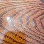 Solid Oak Rustic Coffee Table - Trestle Base Image 8