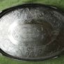 Vintage Silver Plated Gallery Tray: Sheffield Copper Serving Tray Image 10