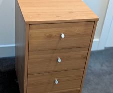 3 drawer bedside locker pine effect