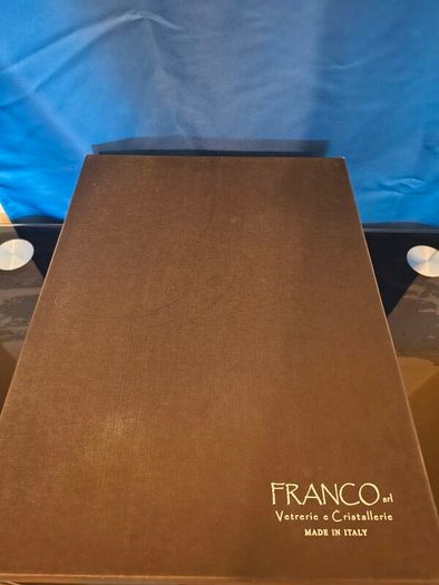 Franco Dolce Vita Italian Handmade Decanter & 2 Glasses - Lion Design - Original Box