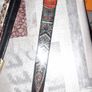A Ceremonial Sword with Crown Gilt Metal Hilt with Coloured Stones, Etched Steel Blade and Black Scabbard with Gilt Mounts and Suspension Chain.  Postage Available on all my Items or Collection Stage or Movie Props Image 7