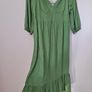 Monsoon green linen mix dress size UK 14 Image 2