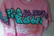 Girls Top Graffiti T-shirt 13-14yrs From Zara-new!
