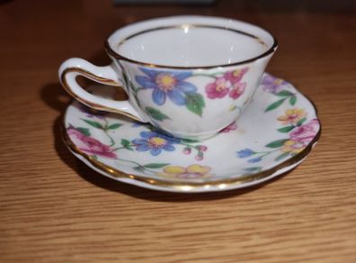 Miniature Doll House Bone China Cup and Saucer