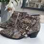 SAVIDA python print gold studded boots Sz 40 (6.5 UK) - Bnwt Rrp 55 Image 7