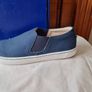Birkingstock barrie slip ons Size 5 eu 38 blue canvas brand new boxed Image 6
