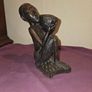 Vintage hand carved African Ebony wood Statue Image 7