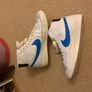 Vintage White Leather Nike Blazer Mid'77 Sneakers Image 3