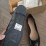 Clarks Black Patent Ballet Flat Shoes Size EU 4 / UK 4, Brand New In Box Image 3