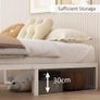 King Size Bed Frame 150x200 cm Metal Platform Bed King, Noise Free Image 4