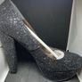 Black Glitter High Heels Image 3