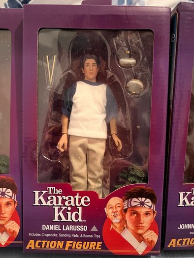 3 Karate Kid Figures. Daniel, Johnny & Miyagi