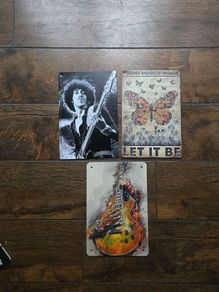 3 x music Tin signs - Beatles/ Thin Lizzy