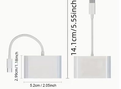 3-in-1 USB-C SD Card Reader with Dual Slots & USB-C Port - Compatible with Mac, MacBook Pro/Air/Mini, Android, and More