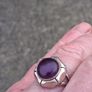 Vintage Amethyst Sterling Silver Ring(7.2g) Image 4