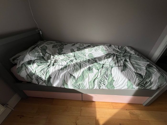 single bed frame with 2 drawers