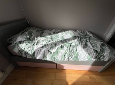 single bed frame with 2 drawers