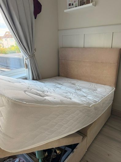 Small Double Ottoman Bed  Mattress &Headboard