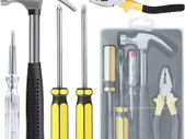 Household Hand Tool Kit 5 Pieces Home Tool Set General Repair Toolkits for DIY Home Garage and Workshop with Toolbox