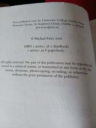 The Aftermath Of The Revolution/ Sligo 1921-23 / Michael Farry/ Signed/1st edition/ 2000