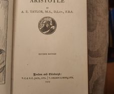 Aristotale. By A.e.taylor. Revised Edition 1919 Hardback In Good Condition. See Photos For Same.