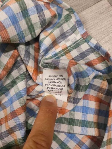 New Johnnie-O Performance Rayon Blend Check Shirt Mens Medium RRP 138 Euro