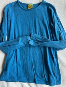 Duns Sweden 100% organic cotton More than a fling imperial blue long sleeve top