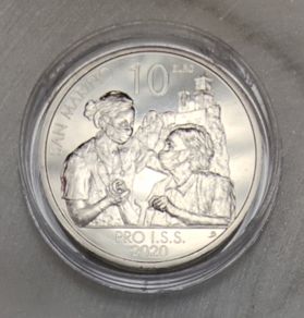 San Marino 10 Euro Base Metals Uncirculated Coin 2020 - Pro I.S.S. - Monometallic