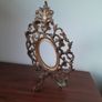 Antique Brass Oval Picture Frame or Mirror Image 3