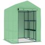 Greenhouse with Shelves Steel 143x143x195 cm Image 6