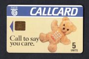 1990 Ireland 5 Unit Teddy Bear College Green Address (Gemplus GEM1) Call Card. Telecom Eireann card number 1022.