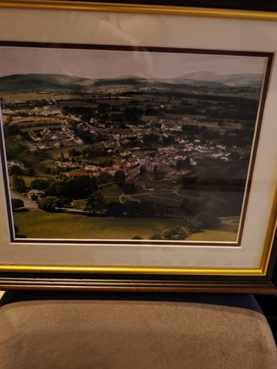 Framed print of air of village may be enniskerry Co. Wicklow.