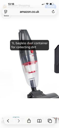 Beldray 2 in 1 corded vacuum cleaner hoover